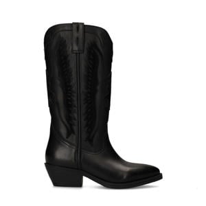 leren cowboylaarzen zwart