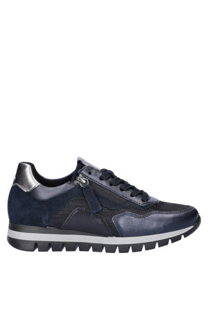 Comfort leren sneakers donkerblauw