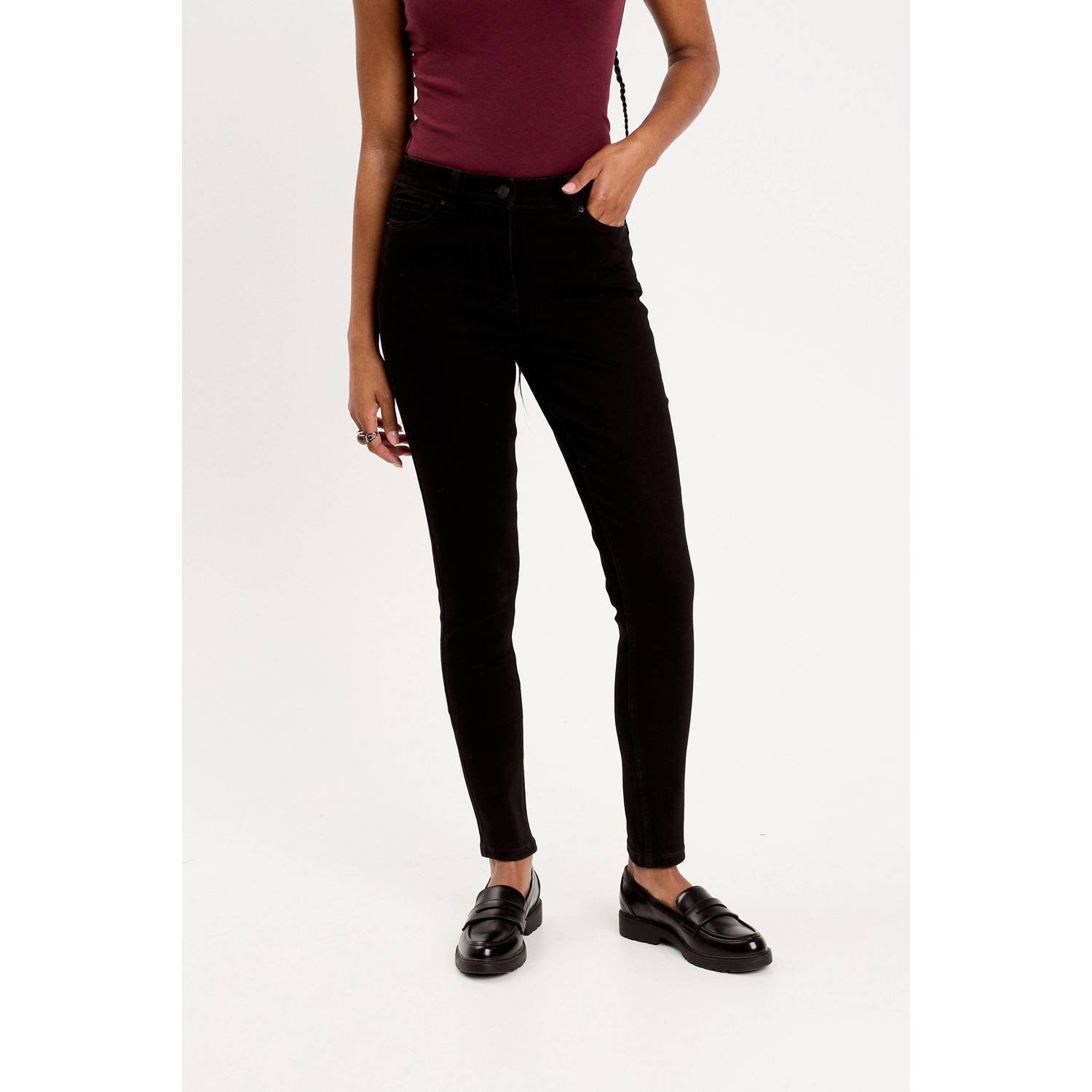 Cache skinny jeans black denim