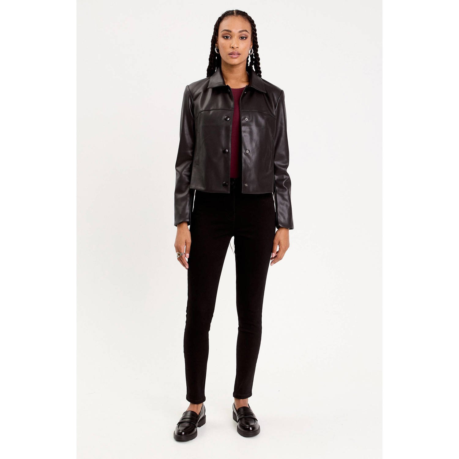Cache skinny jeans black denim
