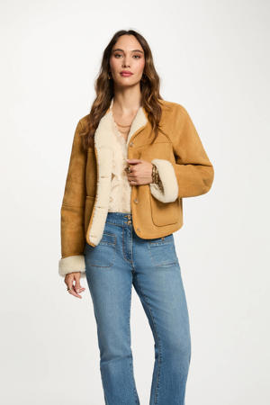 suede jasje camel