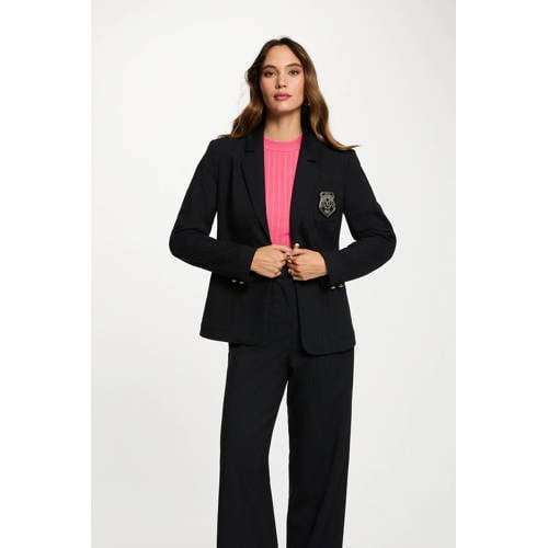 Morgan regular blazer met krijtstreep marine afbeelding