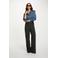 Morgan wide leg high waist casual broek grijs