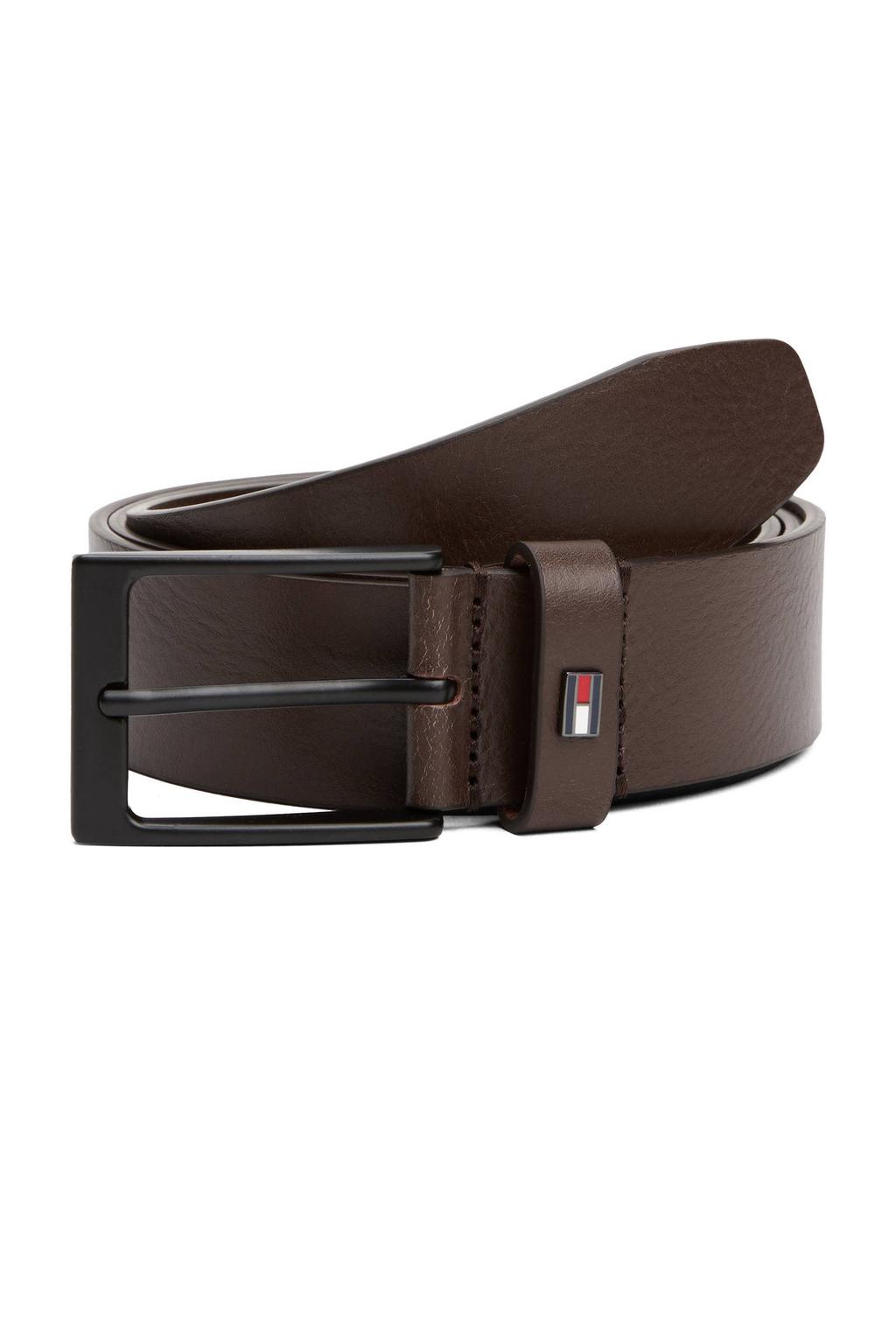Tommy Hilfiger leren riem Layton donkerbruin