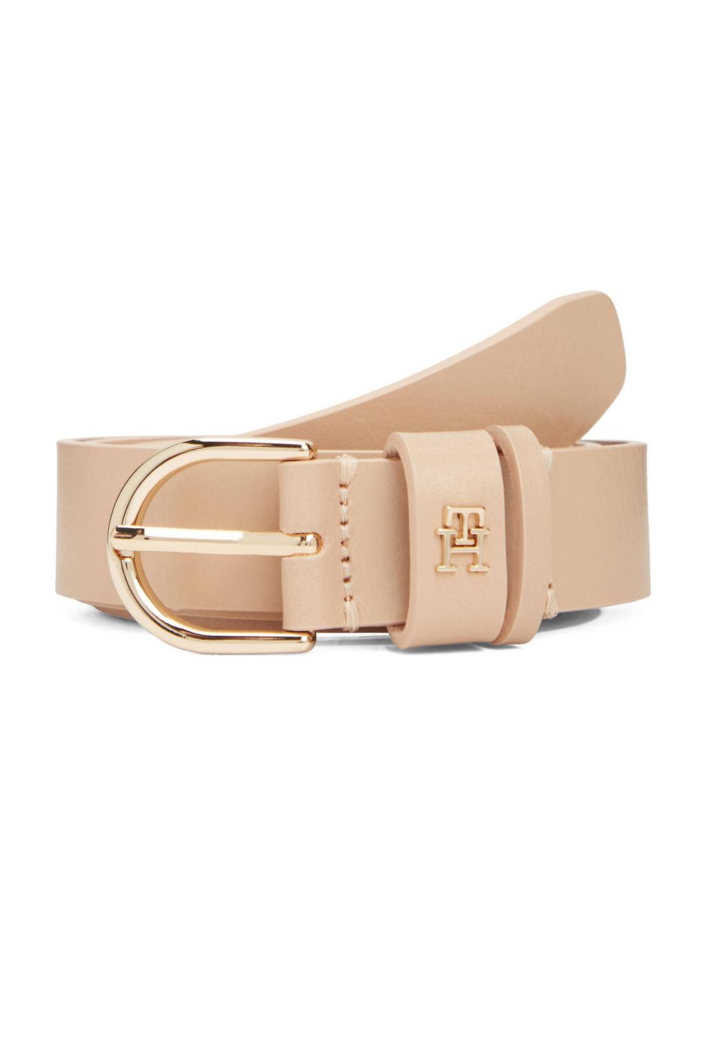 Tommy Hilfiger leren riem Essential Effortless beige