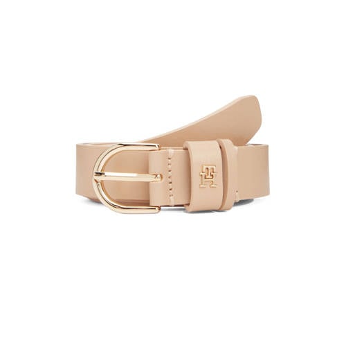 Tommy Hilfiger leren riem Essential Effortless beige afbeelding