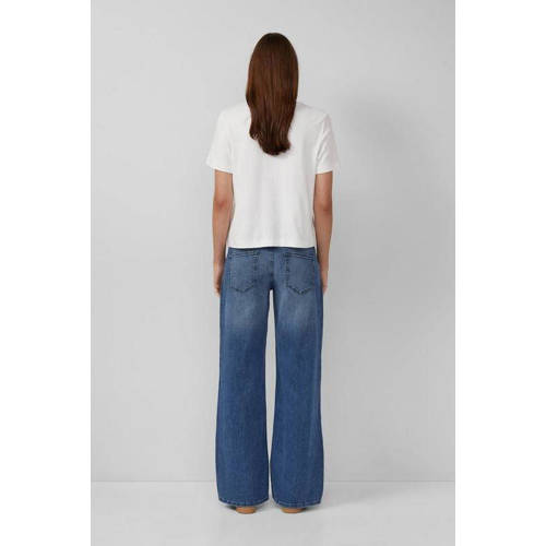 s.Oliver wide leg jeans medium blue denim afbeelding