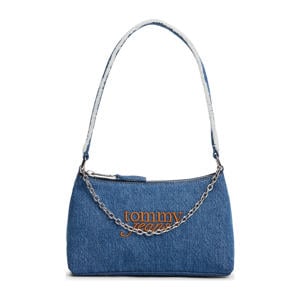 denim schoudertas TJW Cool blauw