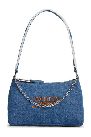denim schoudertas TJW Cool blauw