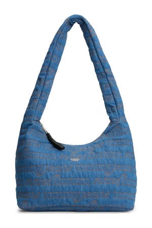 denim schoudertas TJW Urban blauw