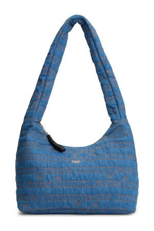 denim schoudertas TJW Urban blauw