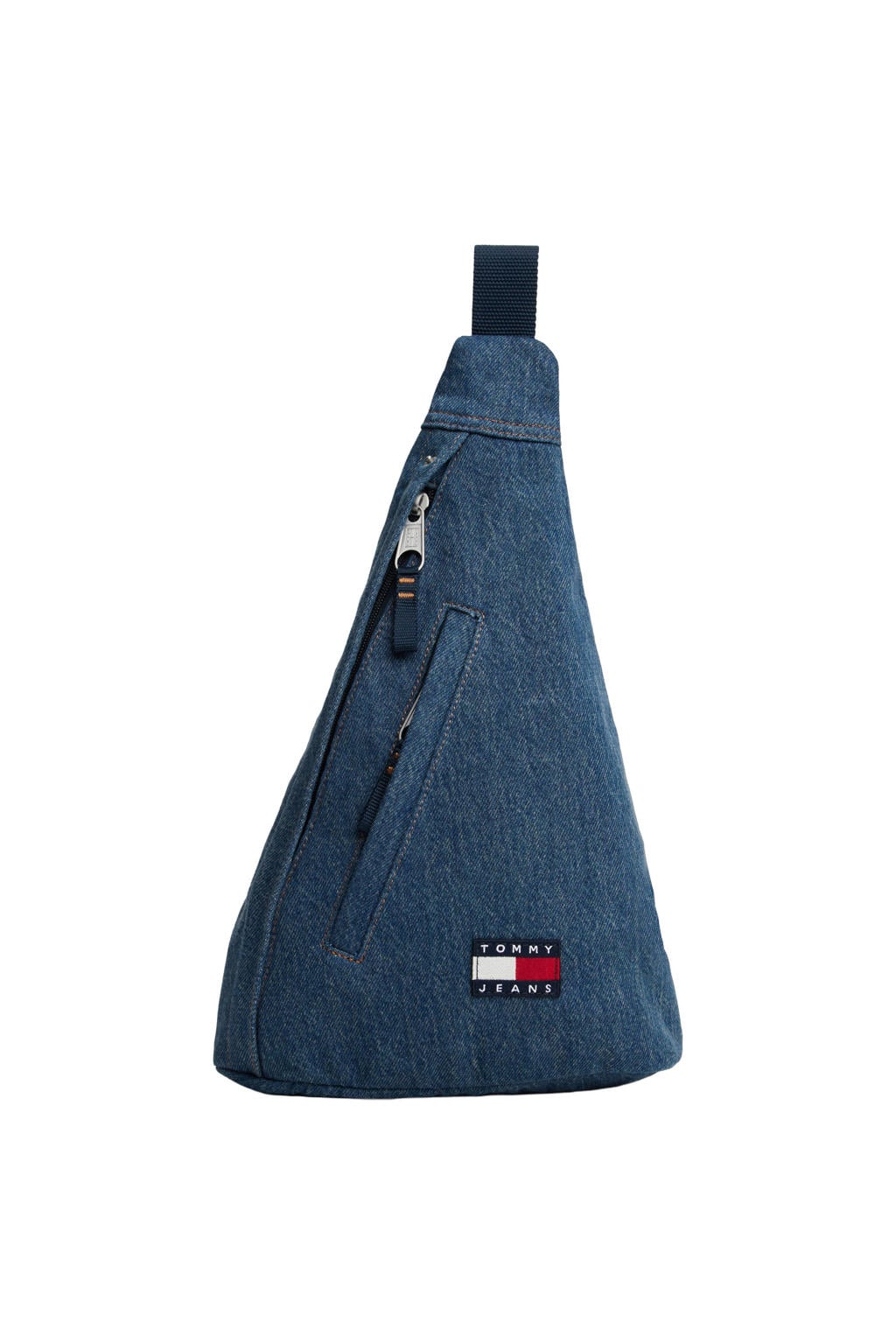 Tommy Jeans denim crossbody tas TJM Utility blauw