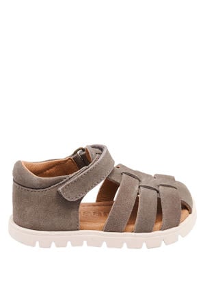 suède sandalen bruin
