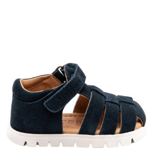 suède sandalen donkerblauw