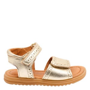 leren sandalen goud