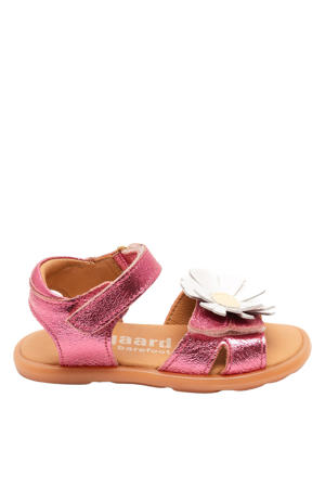 leren sandalen roze metallic