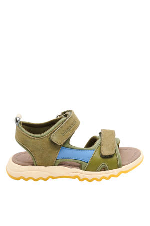 leren sandalen groen