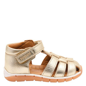 leren sandalen goud