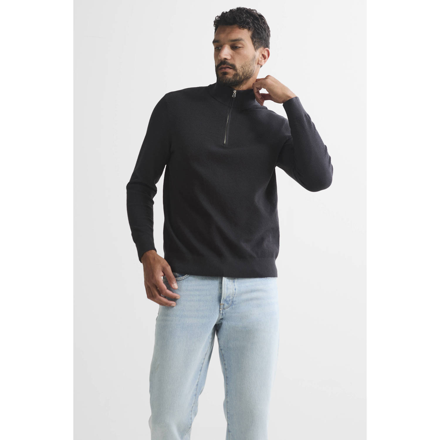 ONLY & SONS pullover trui gebreid donkerblauw