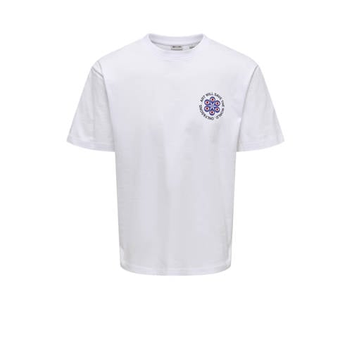 ONLY & SONS relaxed T-shirt wit afbeelding
