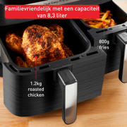 thumbnail: Tefal  Easy Fry & Grill Dual 8,3L EY905B air fryer met dubbele lades
