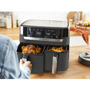 thumbnail: Tefal  Easy Fry & Grill Dual 8,3L EY905B air fryer met dubbele lades