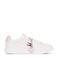 Tommy Jeans leren sneakers ecru/lichtroze