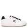 Tommy Jeans Archive '98 leren sneakers ecru/zwart