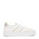 Tommy Jeans leren sneakers ecru/beige