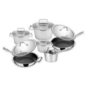 pannenset Diamond + Stahl Cookware koekenpannenset Hybrid - ø 24 en 28 cm - 6 Delig