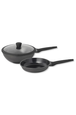  Pannenset Ceramic Deluxe - Koekenpan ø 28 cm en  Wokpan ø 30 cm - keramische anti-aanbaklaag