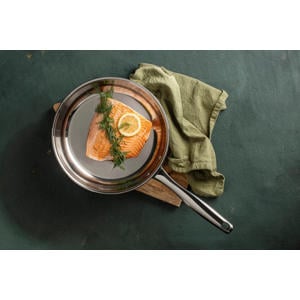Pannenset Green Cooking Triply RVS 2-Delig - Koekenpan ø 24 en 28 cm - geschikt voor alle warmtebronnen - zonder anti-aanbaklaag