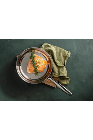  Pannenset Green Cooking Triply RVS 2-Delig - Koekenpan ø 24 en 28 cm - geschikt voor alle warmtebronnen - zonder anti-aanbaklaag
