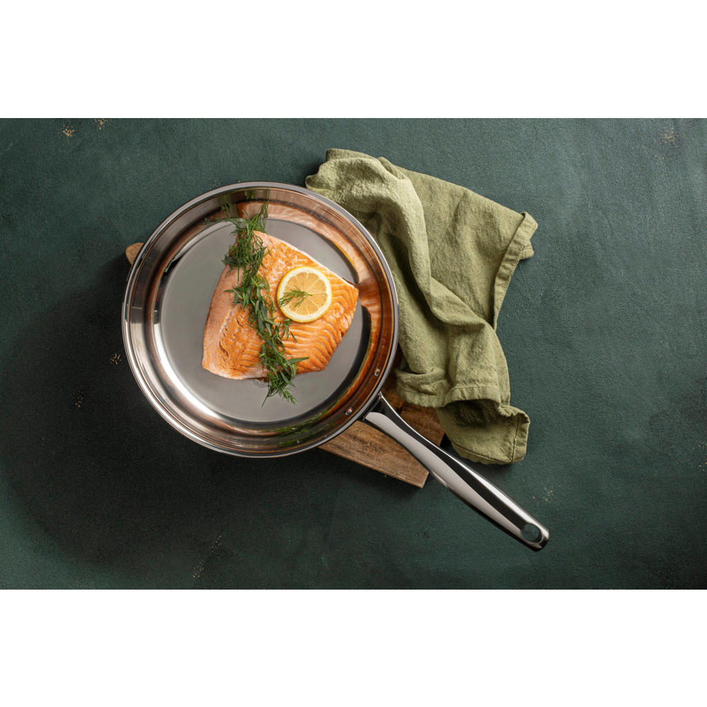 Sola Pannenset Green Cooking Triply RVS 2-Delig - Koekenpan ø 24 en 28 cm - geschikt voor alle warmtebronnen - zonder anti-aanbaklaag