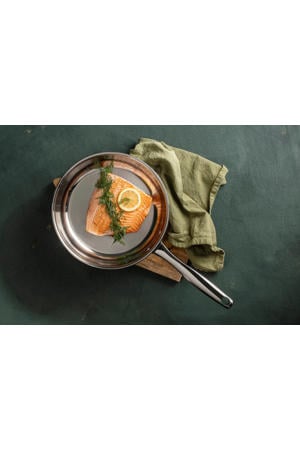 Pannenset Green Cooking Triply RVS 2-Delig - Koekenpan ø 24 en 28 cm - geschikt voor alle warmtebronnen - zonder anti-aanbaklaag