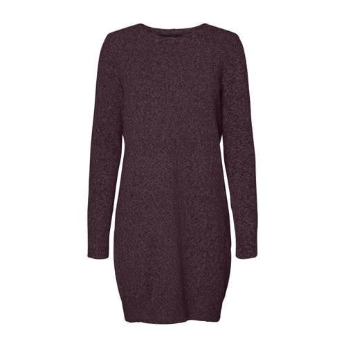 VERO MODA MATERNITY zwangerschaps korte jurk gebreid donkerrood afbeelding