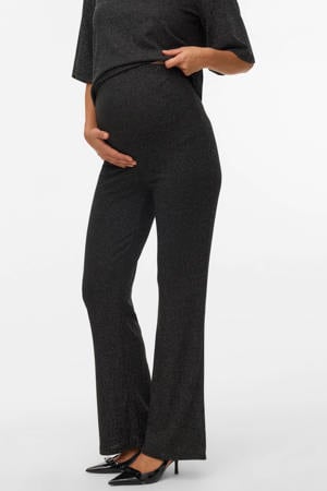regular zwangerschaps casual broek zwart met glitter