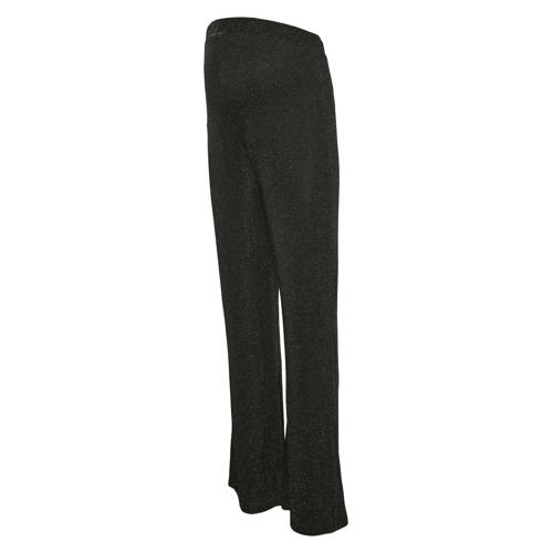 VERO MODA MATERNITY regular zwangerschaps casual broek zwart met glitter afbeelding