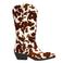 Sacha leren cowboylaarzen met koeienprint bruin/ecru