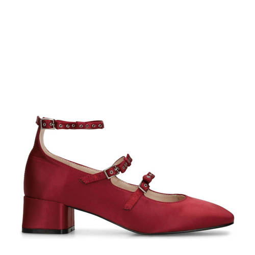 Sacha Mary Jane's satijnen pumps rood afbeelding