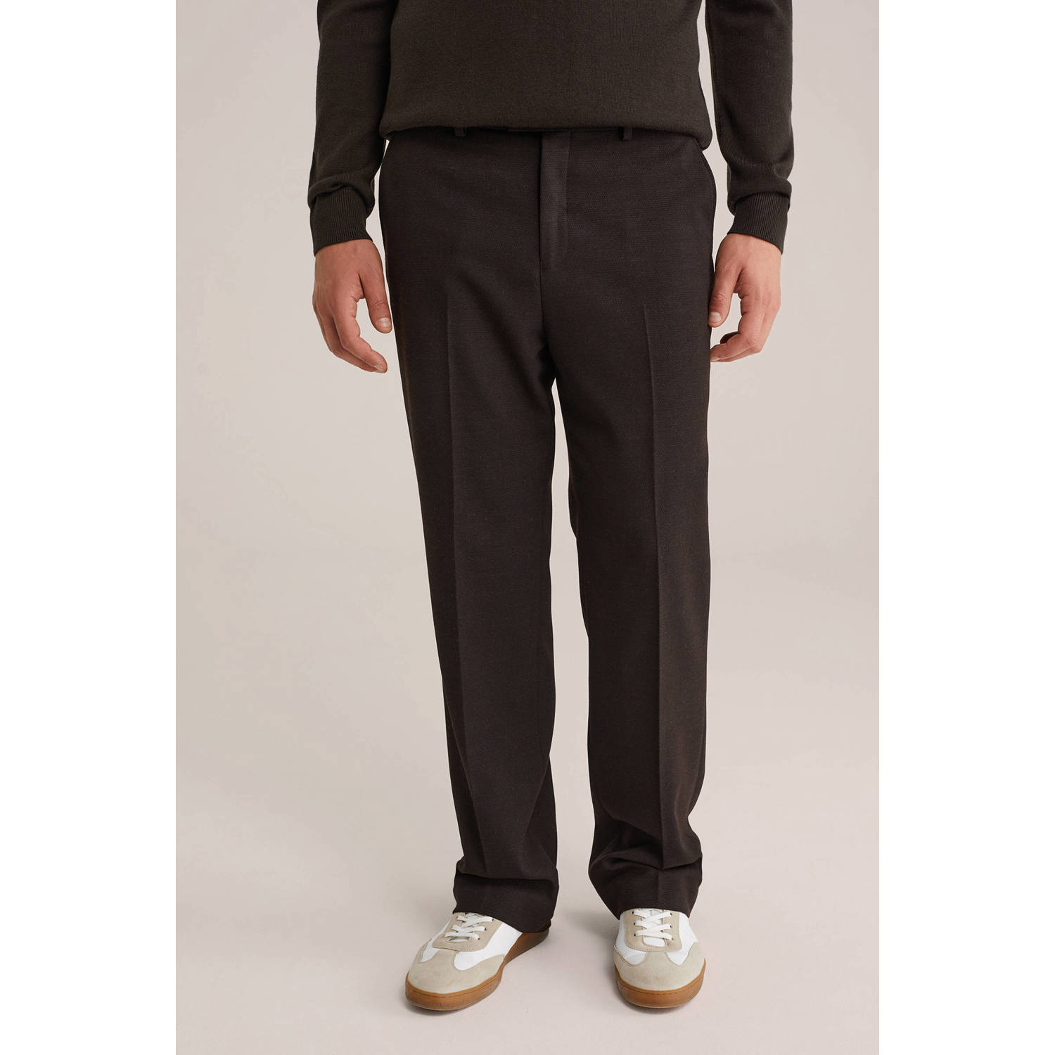 Van Gils wollen loose pantalon bruin