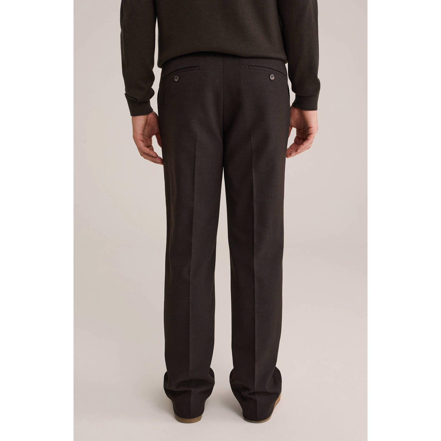 Van Gils wollen loose pantalon bruin