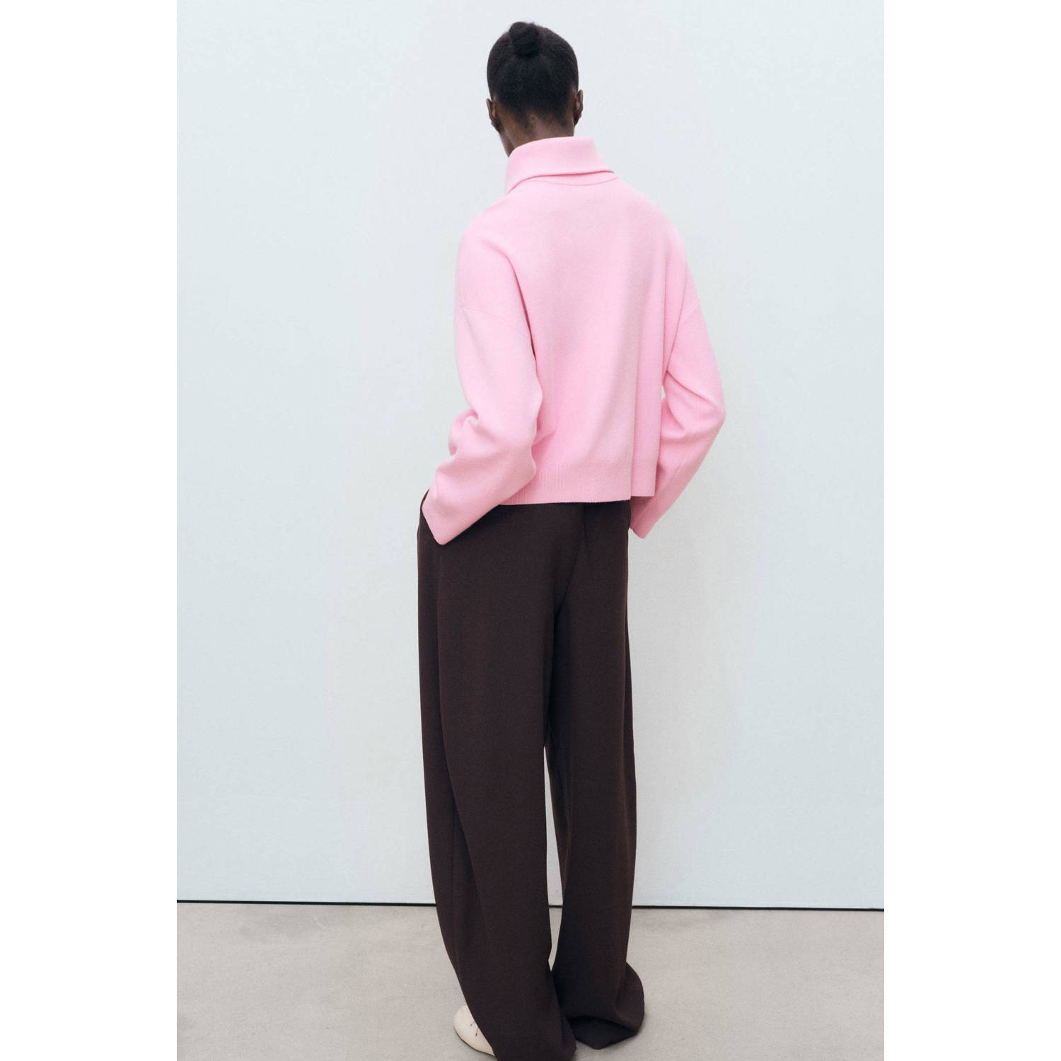 Mango pullover lichtroze