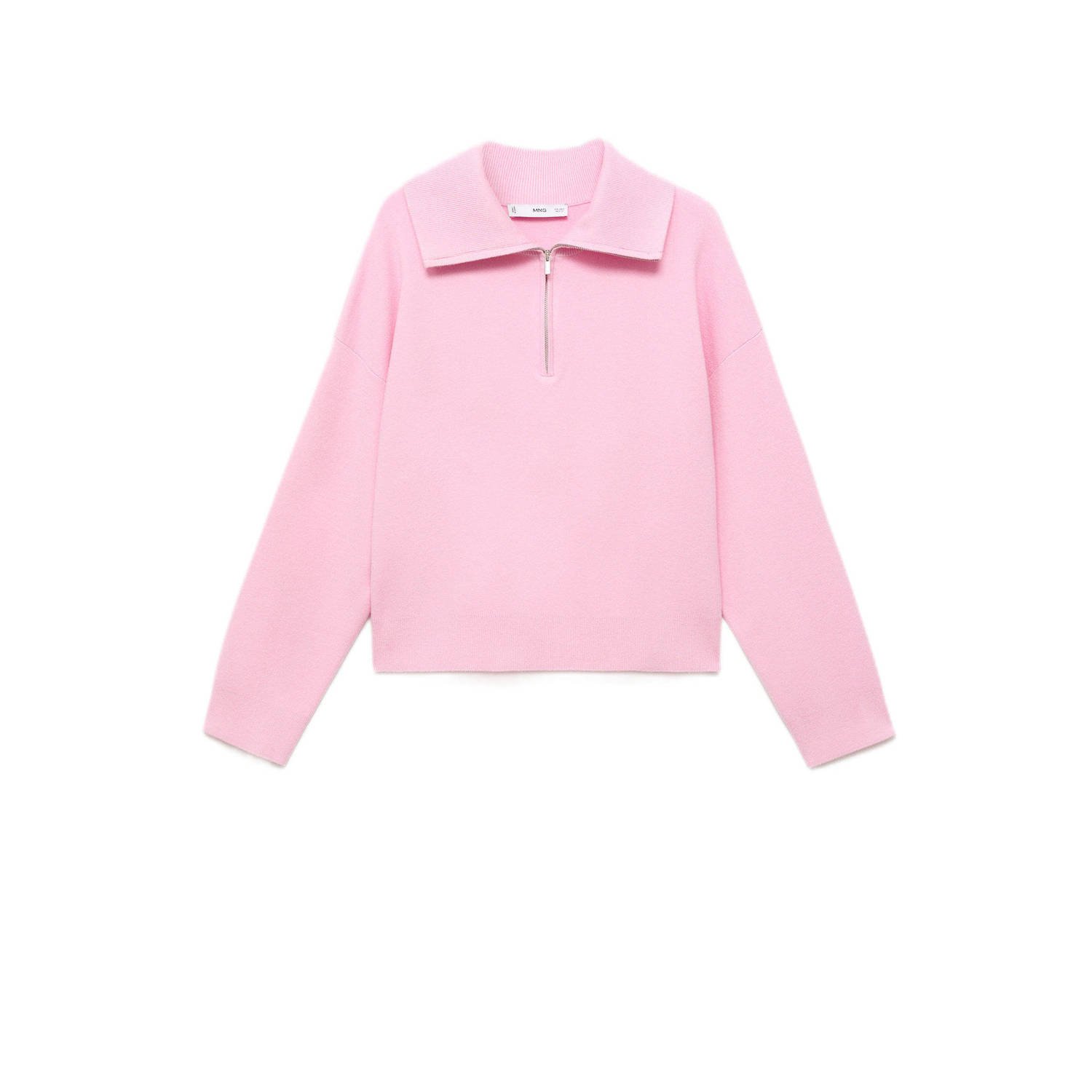 Mango pullover lichtroze