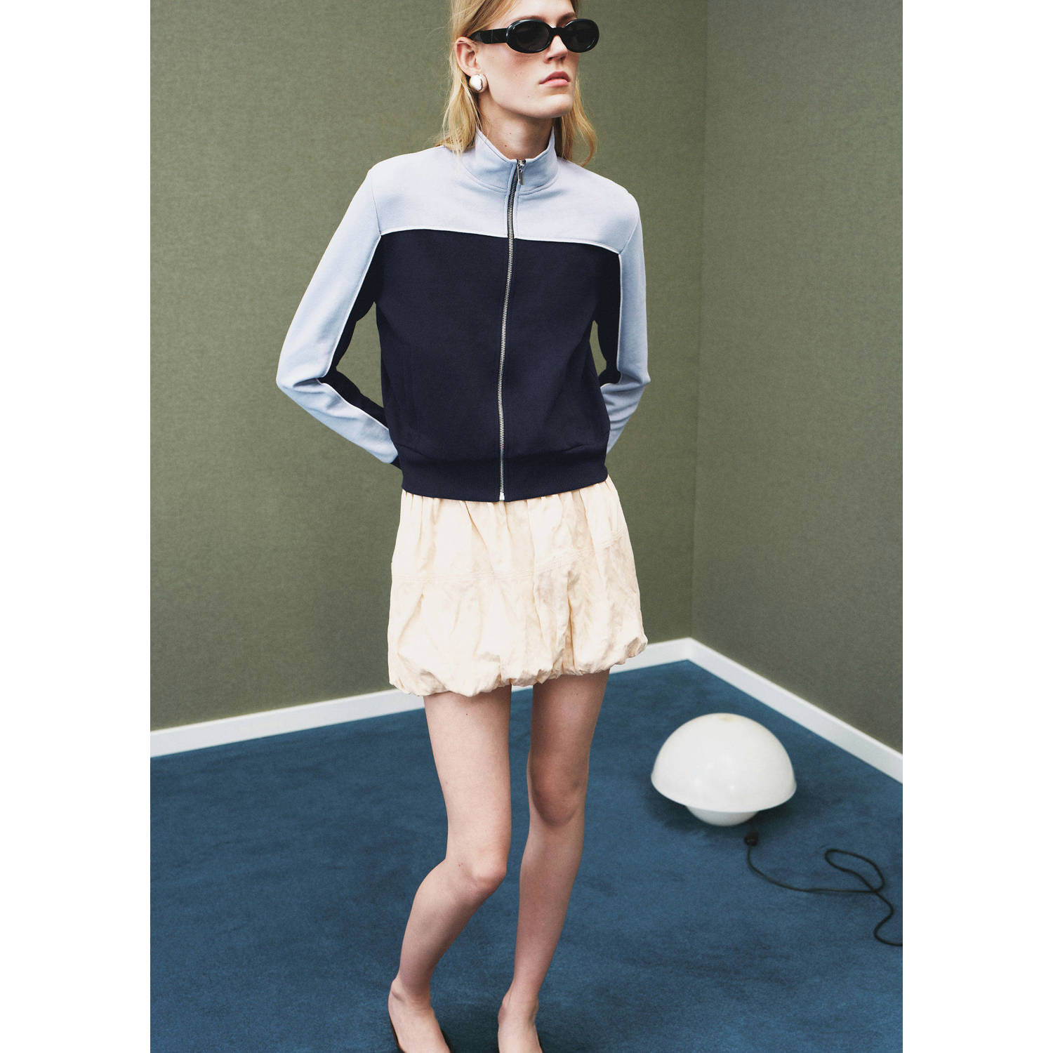 Mango sweatvest lichtblauw