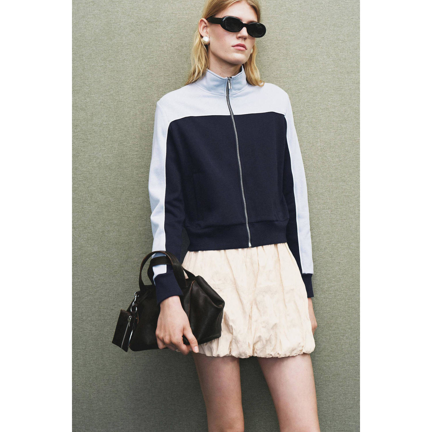 Mango sweatvest lichtblauw