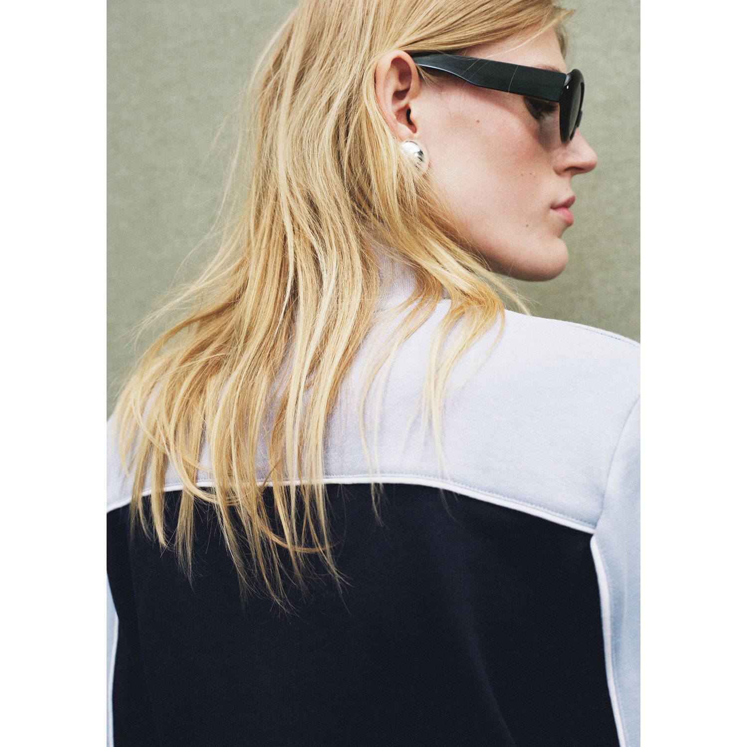 Mango sweatvest lichtblauw