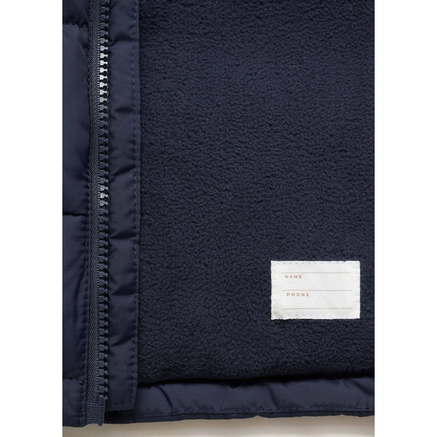Mango Kids gewatteerde jas winter marine