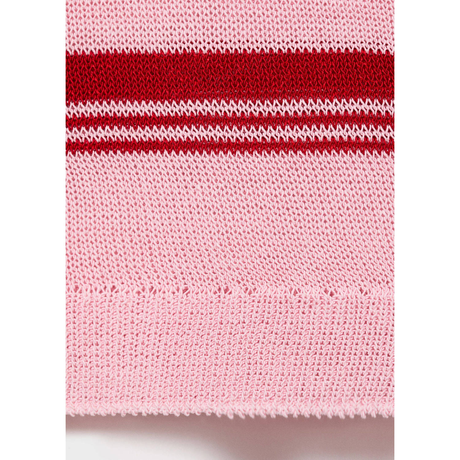 Mango polo roze gebreid