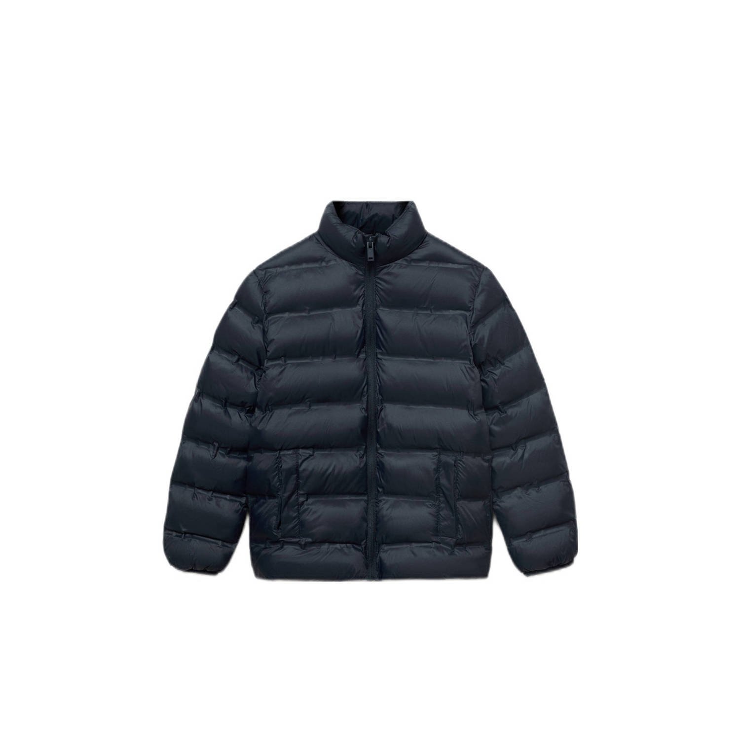 Mango Kids gewatteerde jas donkerblauw
